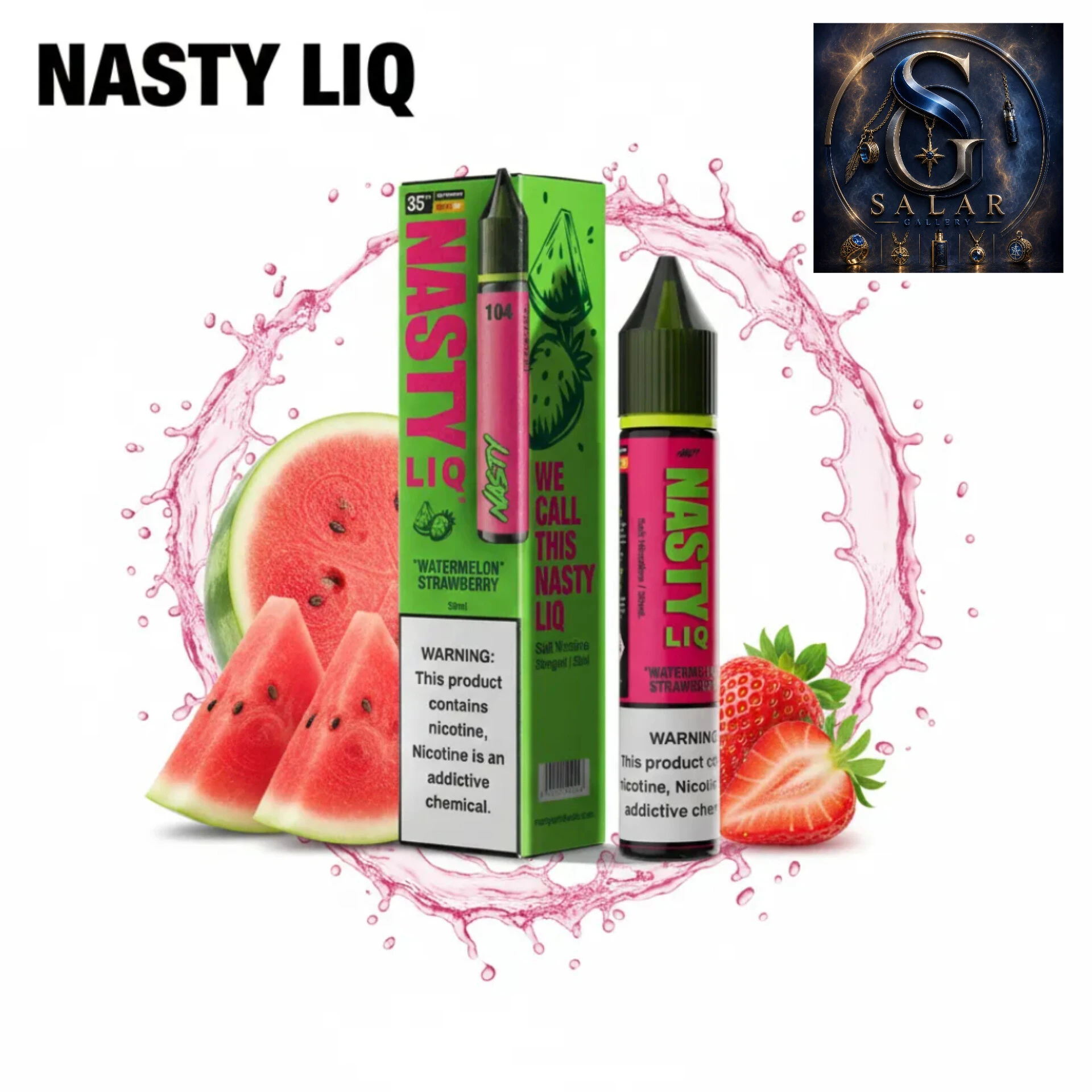 سالت نستی هندوانه توت فرنگی/NASTY LIQ Watermelon strawberry